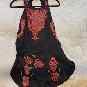 Free People embroidered romper
